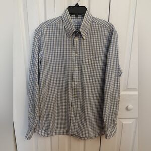 Vintage Bottega dell'Artigiano Roma Plaid Button Down Shirt L/XL Italian Made